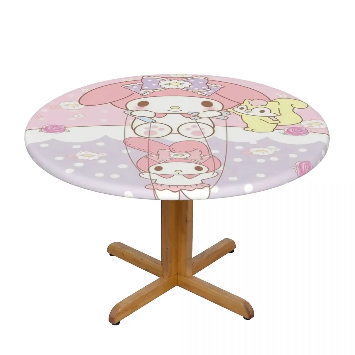 Custom Round Cartoon My Melody Sanrio Japan Anime Table Cloth Waterproof Tablecloth 45