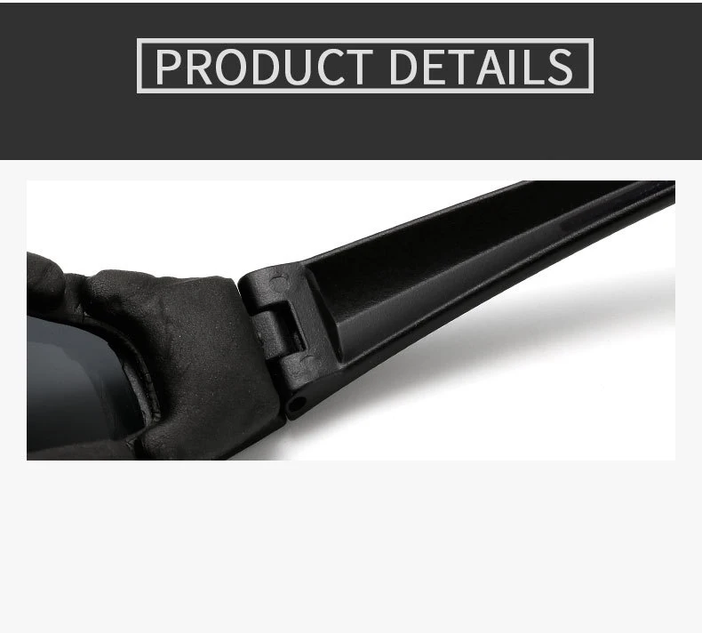 Outdoor Riding Motorcycle Sunglasses Cycling Goggles Sports Bike Black Frame Eyewear Windproof Motorcycle Equipments 4 Colors