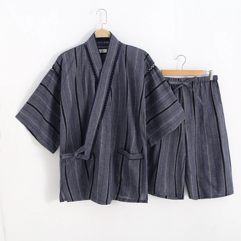 Japanese high-grade Goods All Cotton skin-friendly Japanese Thin Pajamas Feature Sweat Suit Set Kimono