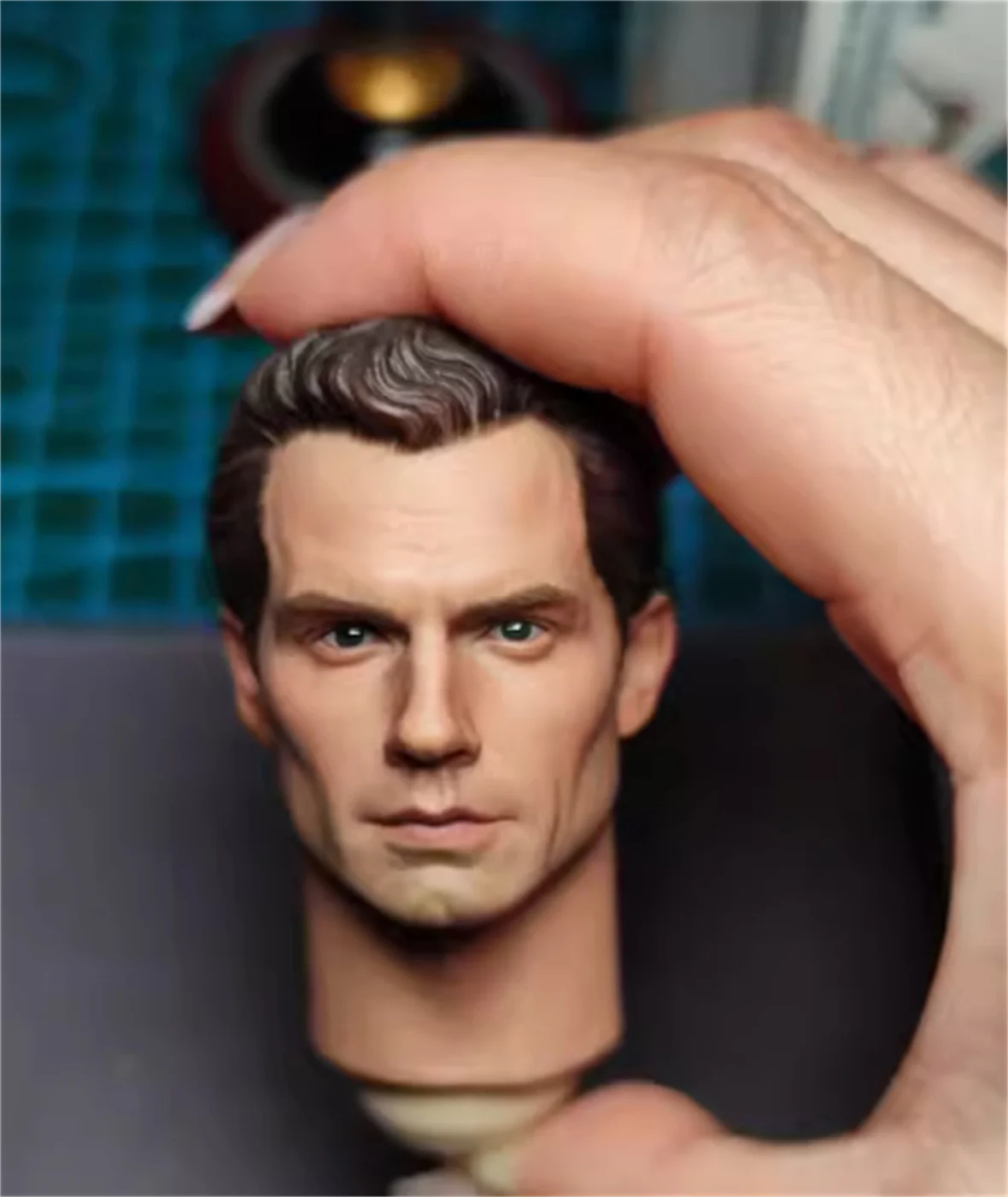 Henry Cavill 1/6 Scale Head Sculpt Model  Head Carving    long neck  Movie Star    Fit 12'' Ac for