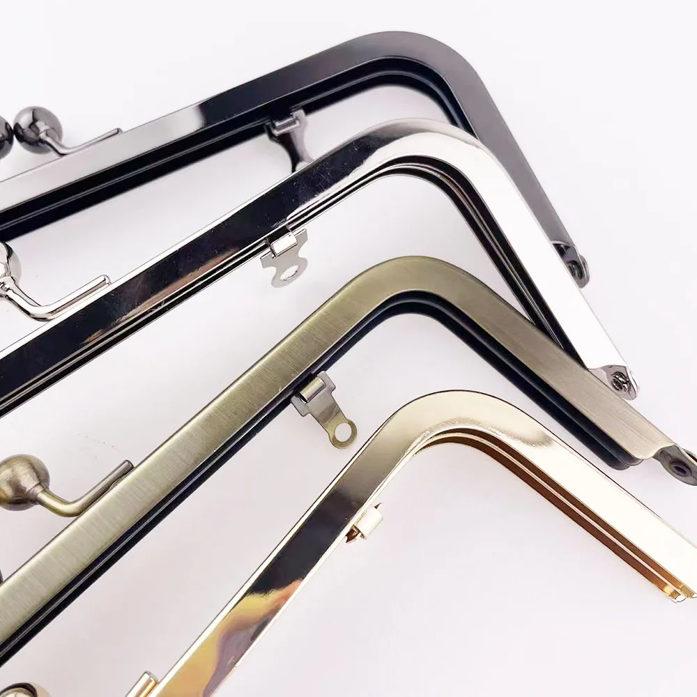 1/2/5Pcs 20cm Metal Smooth Bags Handle Purse Frame 8x3 inch Kiss Clasp with Loops  Women's Handbag Wallet DIY Handmade Bag Parts
