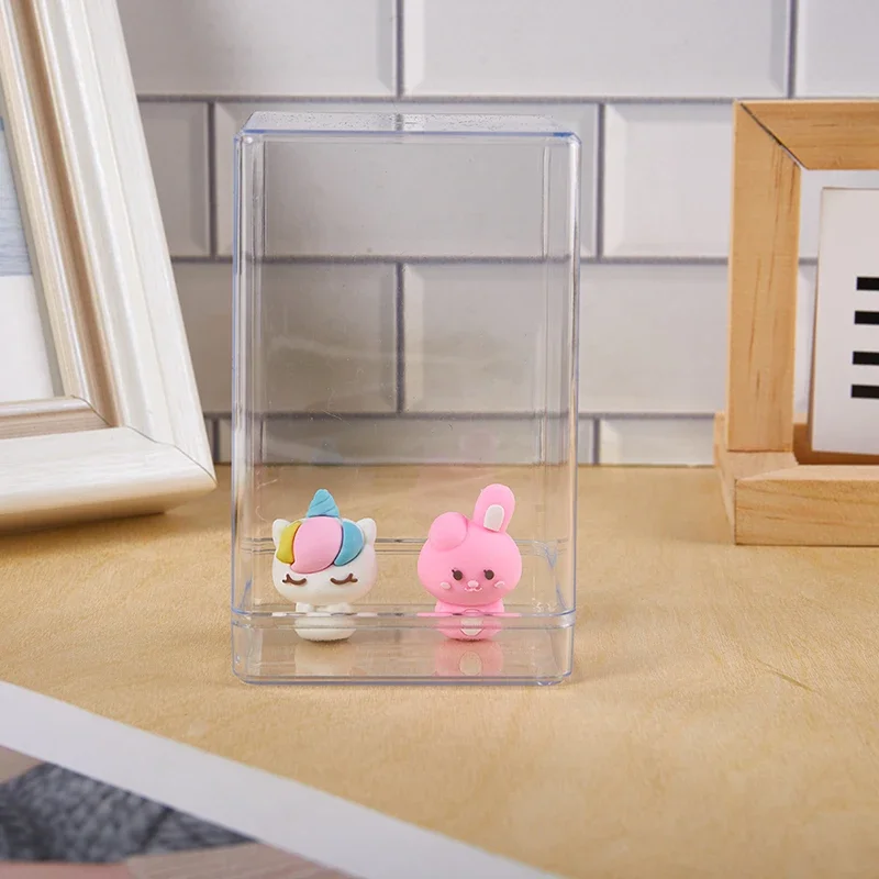 Desktop Storage Box Doll Model Display Case Dustproof Transparent Toy Model Display Stand Action Figure Toys Storage Box