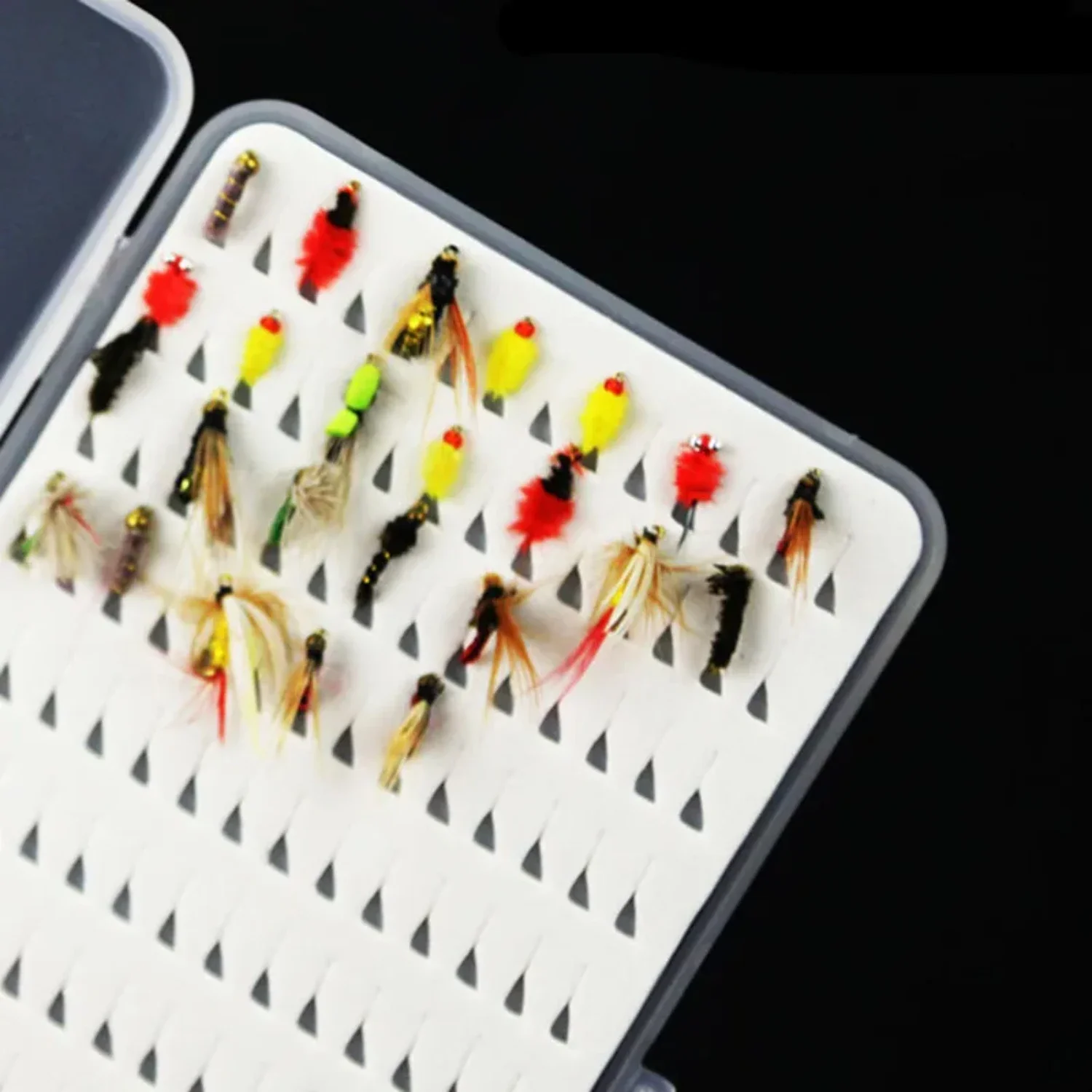 1Pcs Waterproof Fly Fishing Lure Bait Trout Flies  Box Case Container Transparent Ultra-thin Fly Hook Box Fishing Tackle