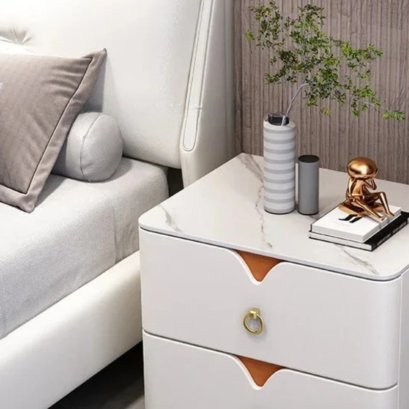 

Luxury Bedside Table Nightstands Economy Smooth Elegance Tables Room Desk Drawer Bookcase Night Stand Bedroom Storage Closets