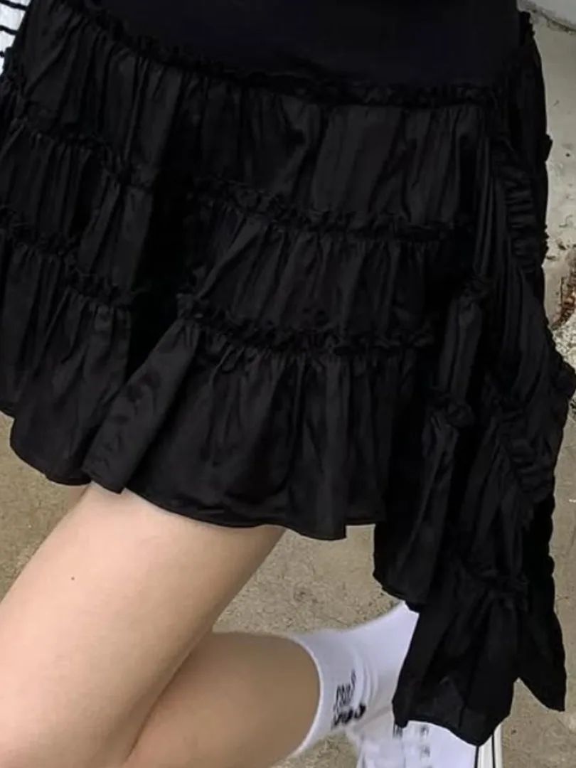 

Шикарная ретро-юбка трапециевидной формы с высокой талией, женская юбка для гурманов, сенсация, длина Ele ort, юбка-торт на лето