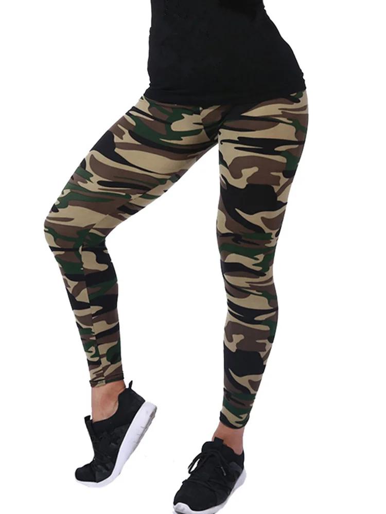 YSDNCHI Women Camouflage Leggings Fitness Military Army Green Leggings Workout Pants Sporter Skinny Adventure Leggins