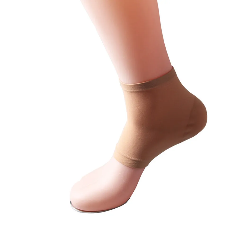 Moisturizing Gel Heel Socks Open Toe with Sebs Nylon Dry Cracked Skin Thick Cushioned Anti Slide Breathable Daily