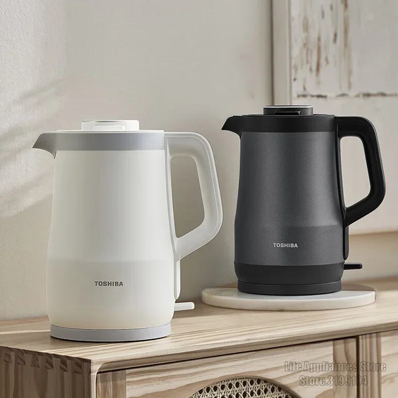 Безопасный электрический чайник TOSHIBA, герметичный чайник объемом 1,5 л, автоматическое отключение кипячения, замок от детей из нержавеющей стали 316, KT-15DRSC