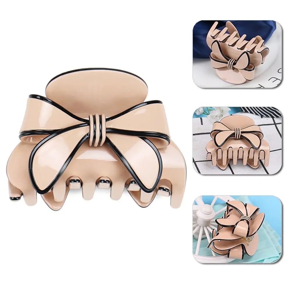 Fashion Grab a Ponytail Hair Claw Clips Strong Hold Non-slip Grip Jaw Clips Acetate Banana Clips Thin Short Hair