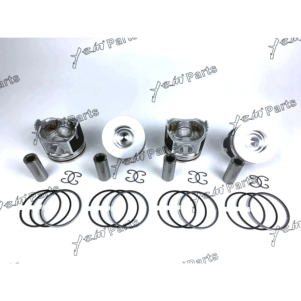 Hot Sell Piston + Ring Kit Set STD 87mm For Kubota V2607 x4 PCS Engine Parts