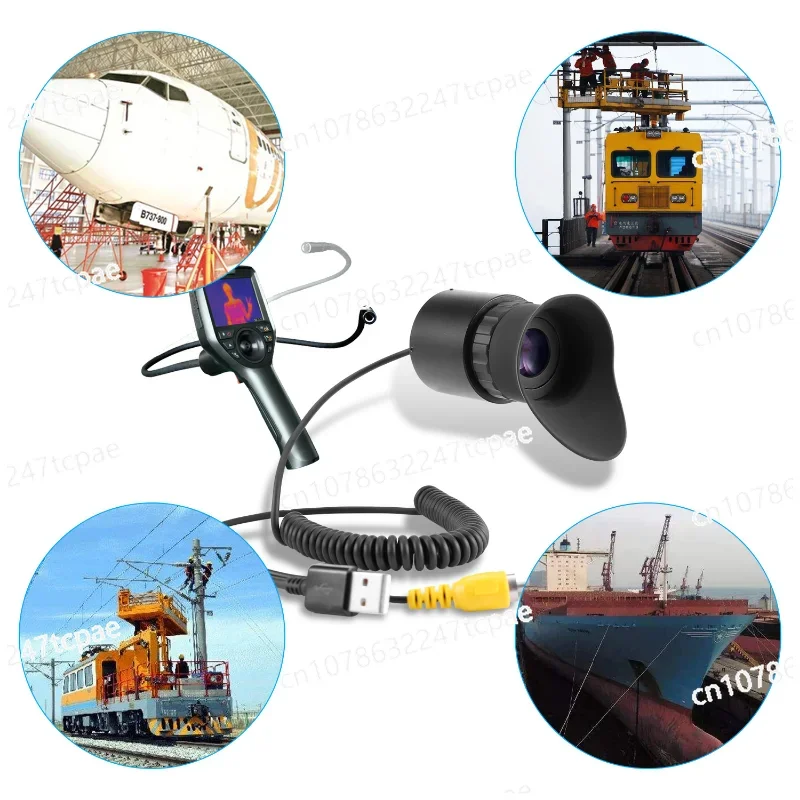 V760C-3 Industrial Maintenance Endoscope Large Screen External Portable Display Support Diopter Adjustment