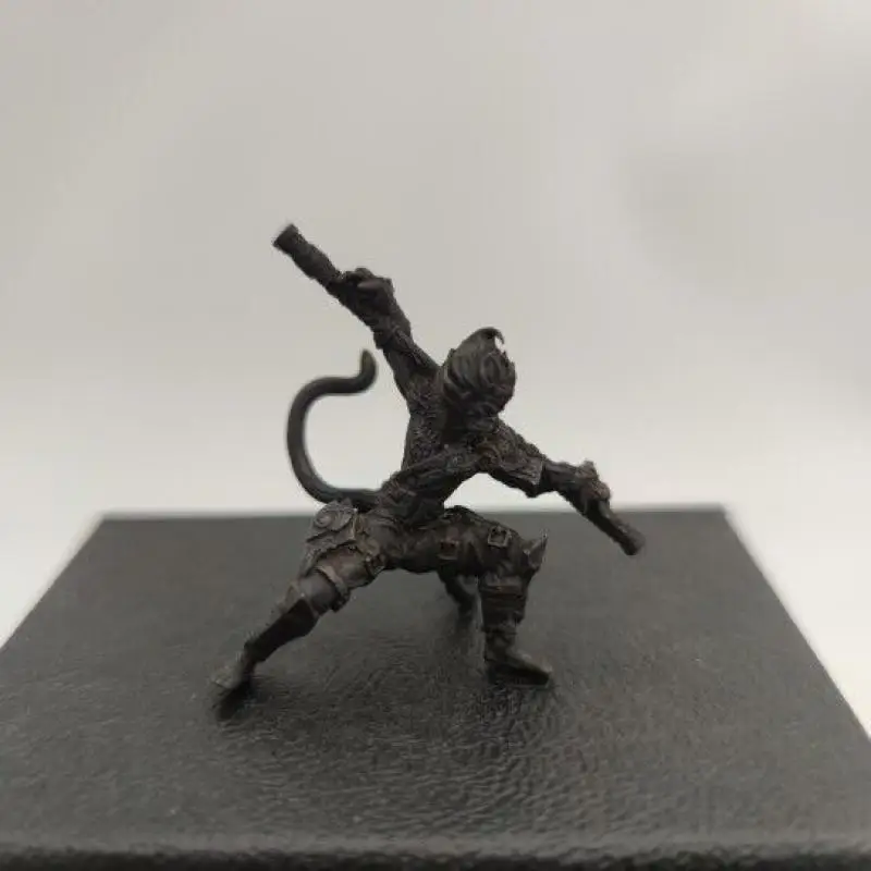 Rare Chinese Bronze Copper Statue Hand sculpture Sun WuKong Monkey Figurine