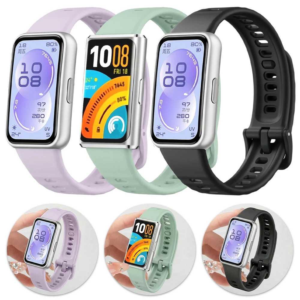 Originalarmband für Huawei Band 11 Pro Smartwatch, Ersatz-Sport-Silikonarmband, Correa Huawei Band 11 NFC-Armband