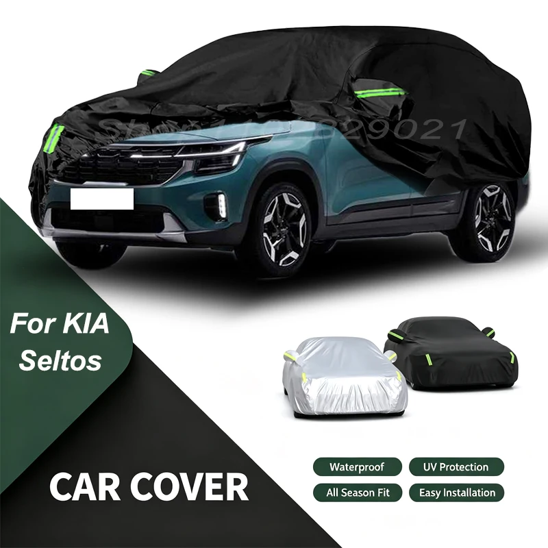 Car Cover For KIA Seltos Waterproof Dustproof Outdoor Protection, UV Snow Sun Resistant Auto Exterior Cover Car Sunshade