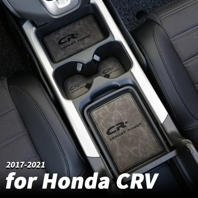 For Honda CR-V CRV 5th 20172018 20192020 2021 Car Leather Gate Slot Mat Groove Pad Water Coaster Door Slot Mat Storage Anti Slip