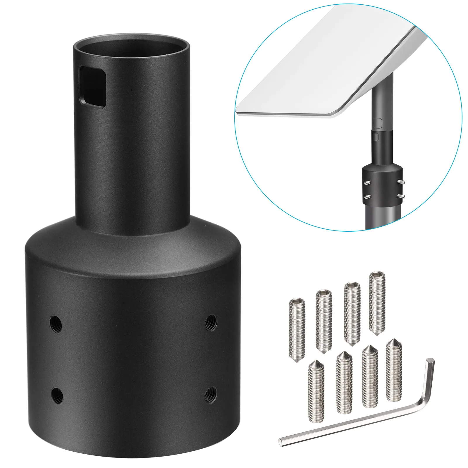 

Aluminum Alloy with 2.42-inch Sleeve Starlink Pipe Adapter Starlink Pole Mount for Starlink Satellite Dish V2 Antenna