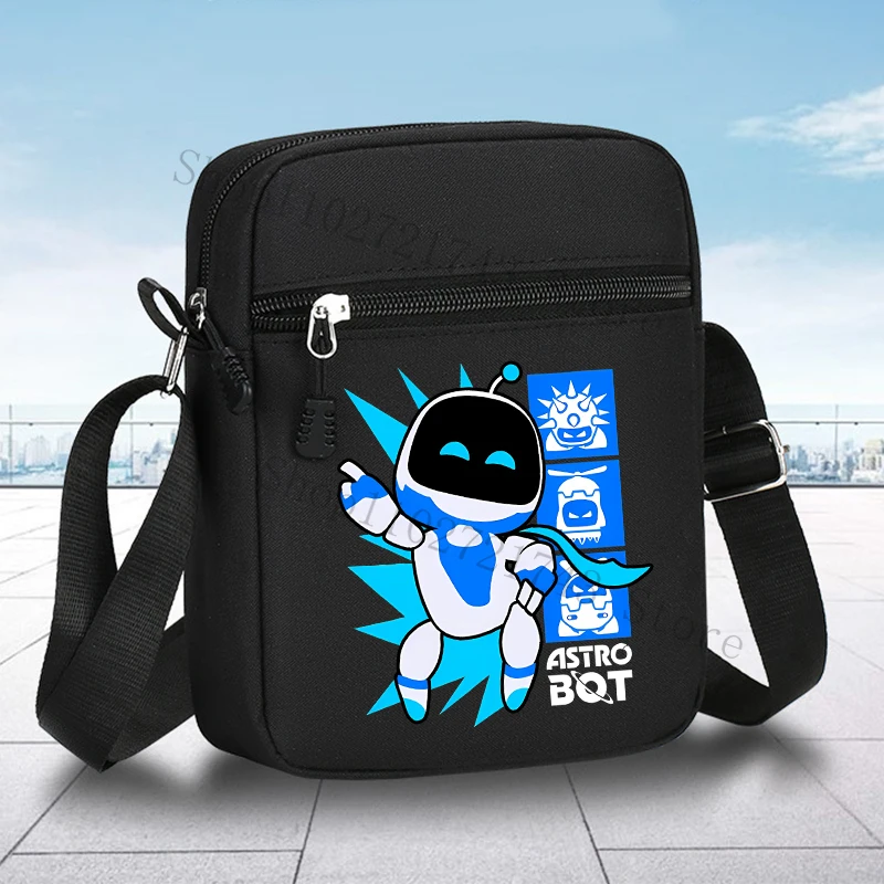 Astro Bot Messenger Bag for Women Anime Cartoon Fashion Shoulder Bag Boys Travel Phone Storage Pouch Korean Style Handbags Gifts