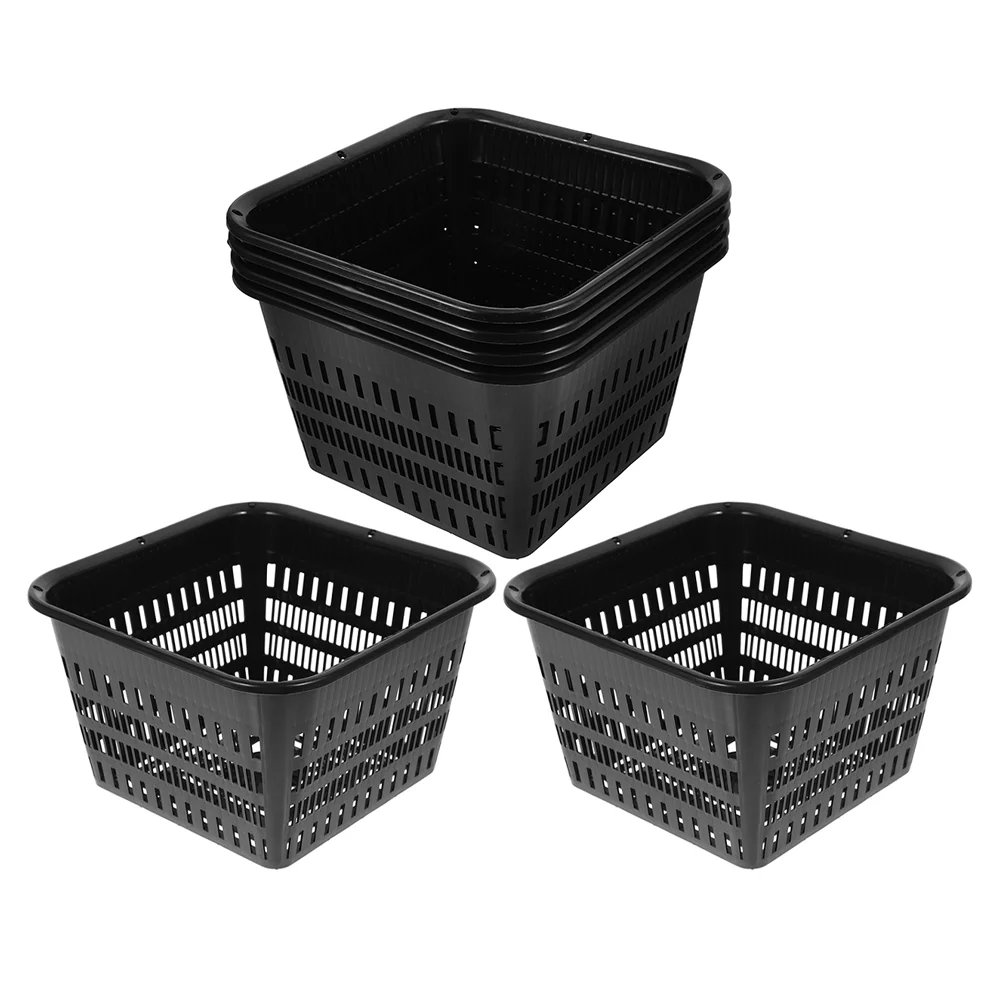 6 Pcs Planting Cup Hydroponic Growing Basket Heavy Duty Cups Plastic Slotted Pond Pots