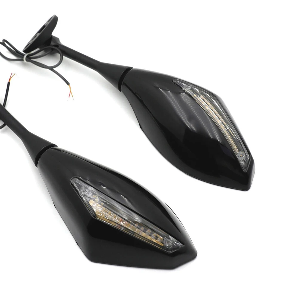 Turn Signal Mirrors for 2003-2012 Honda Cbr 600Rr 2004-2007 Cbr1000Rr 2005 2006 Gloss Black Aftermarket Motorcycle Parts