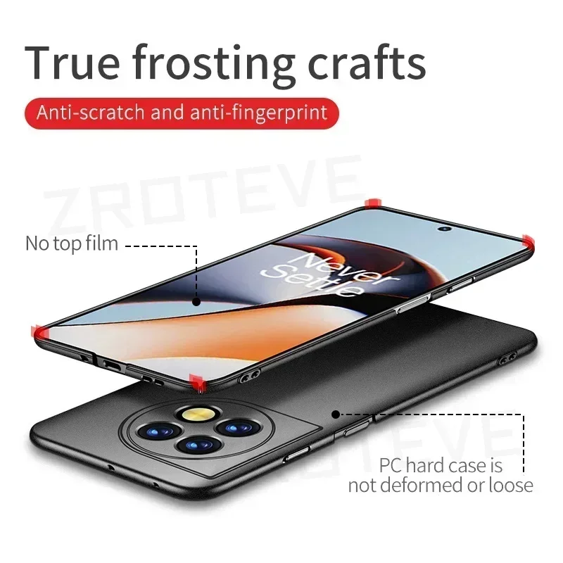 For OnePlus11 Case ZROTEVE Slim Hard PC Matte Cover For OnePlus 11 11R 12 12R 13 13R One Plus 10 Pro 10R 10T OnePlus13 5G Cases