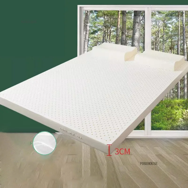 Natural Latex Mattress 3/6/10/12cm Thailand Rubber Soft Cushion Two-person Household 1.5/1.8/2.0m Tatami Mat Home Furniture