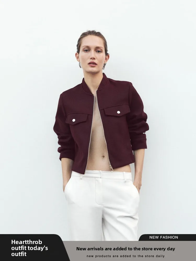 

Новое осеннее женское пальто из мягкого материала на молнии с длинным воротником-стойкой и воротником-стойкой, повседневная женская верхняя одежда со стойкой