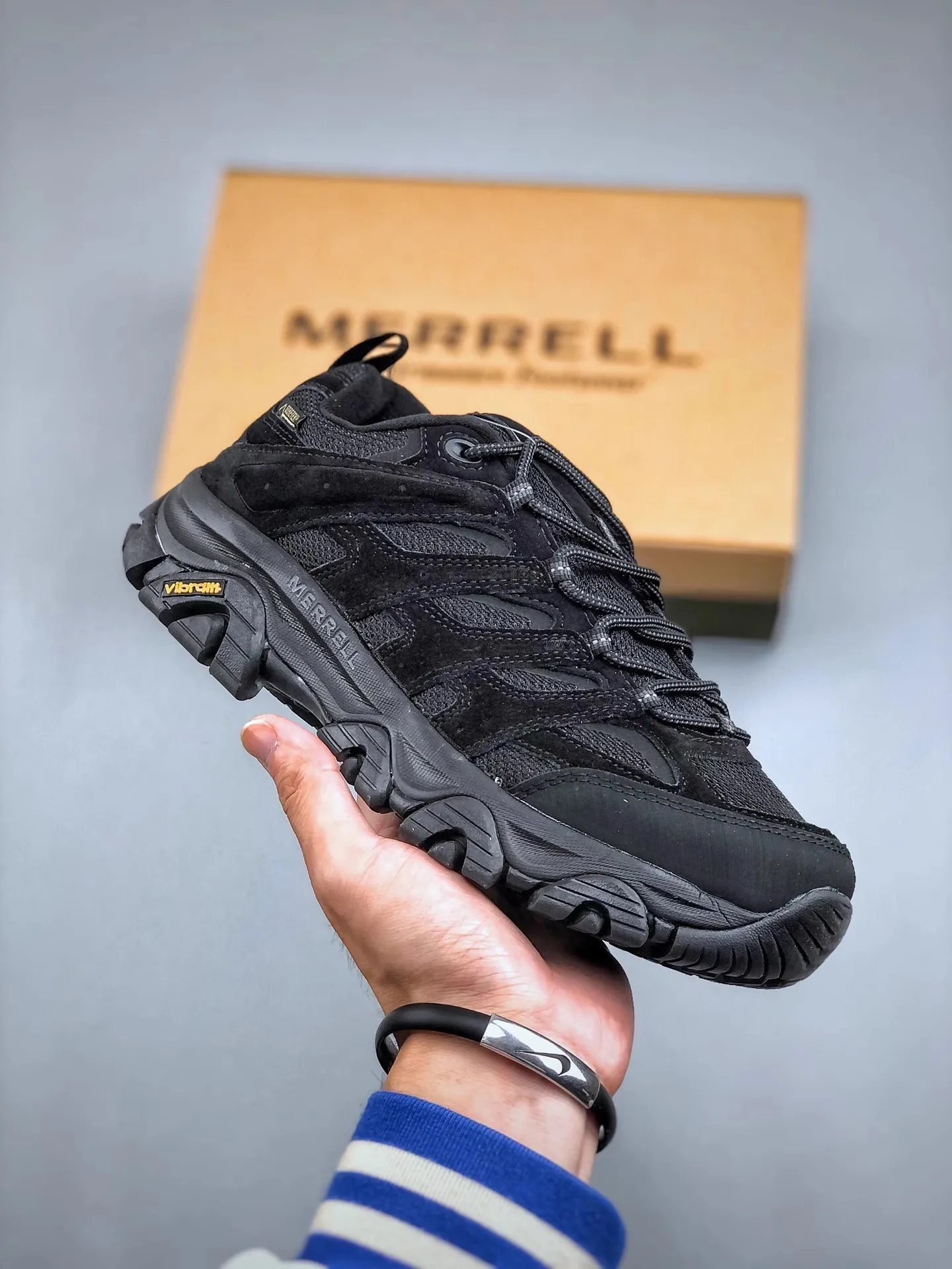 MERRELL-zapatos de Montañismo impermeables GTX para hombre, zapatillas informales resistentes al desgaste y antideslizantes para senderismo, MOBA3