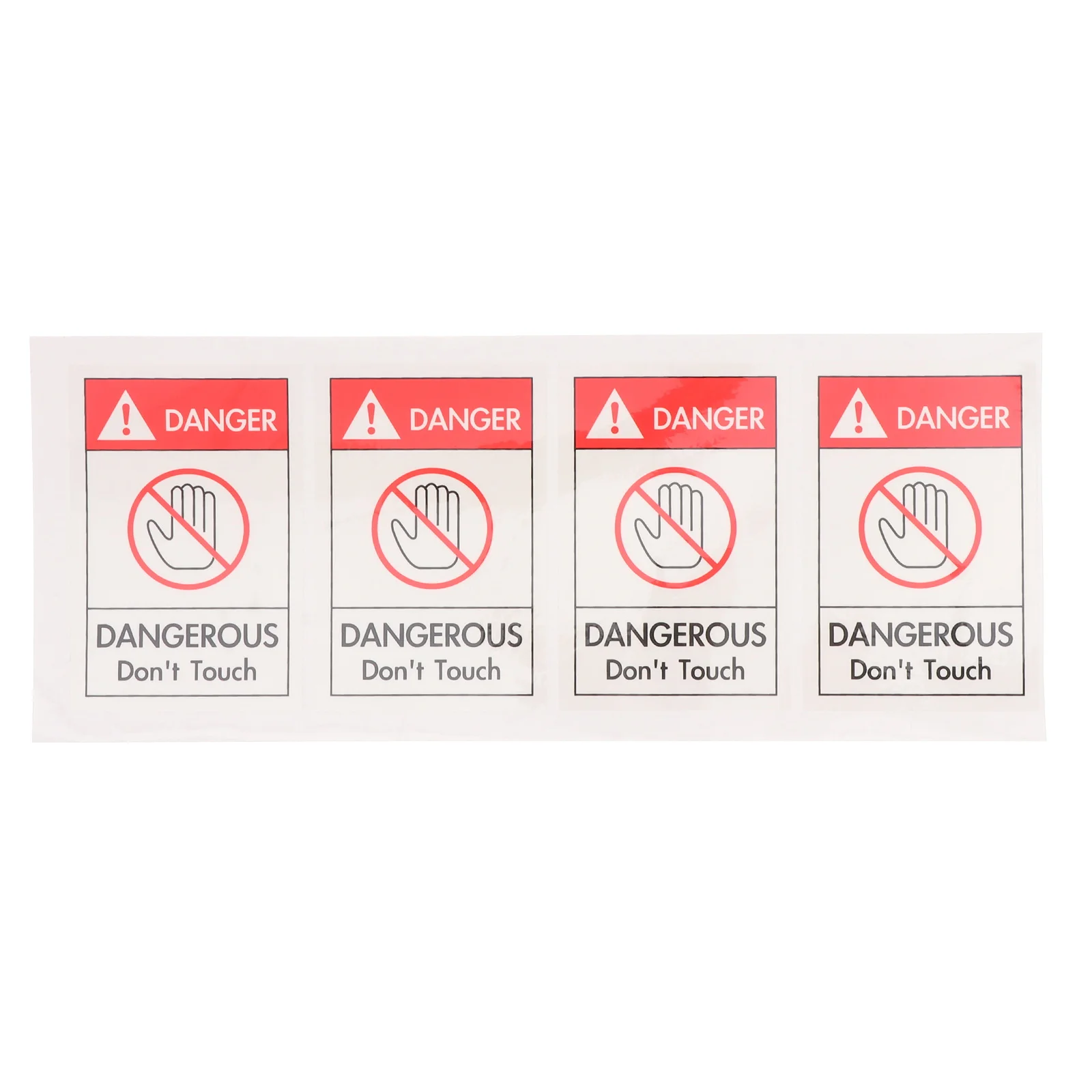 4Pcs Safety Warning Stickers Durable No Touching Warning Sign Convenient Machine Equipment Caution Decal Caution Decal