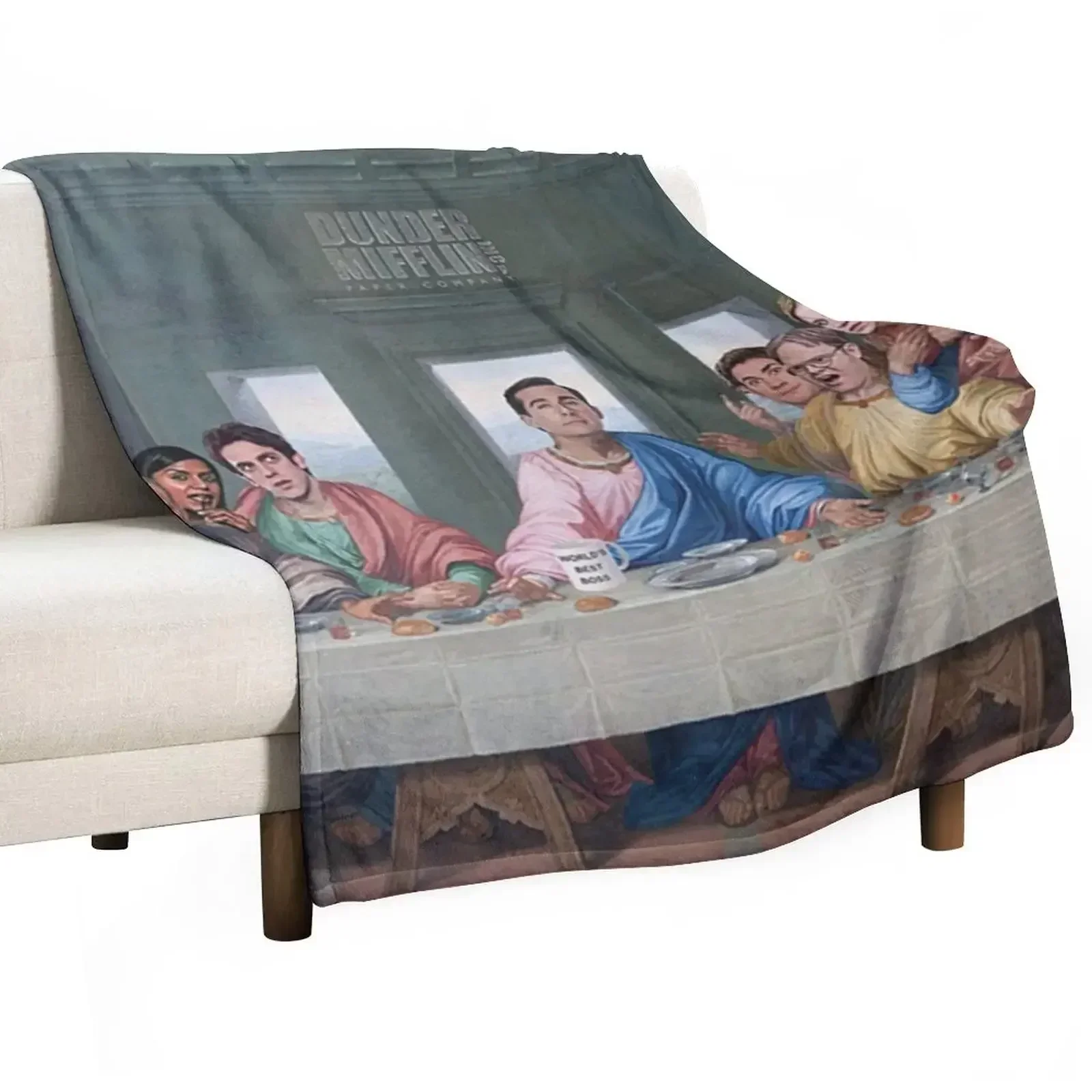 

The Last Supper Office Edition Throw Blanket Soft Sherpa Fleece Warm Blanket for Winter