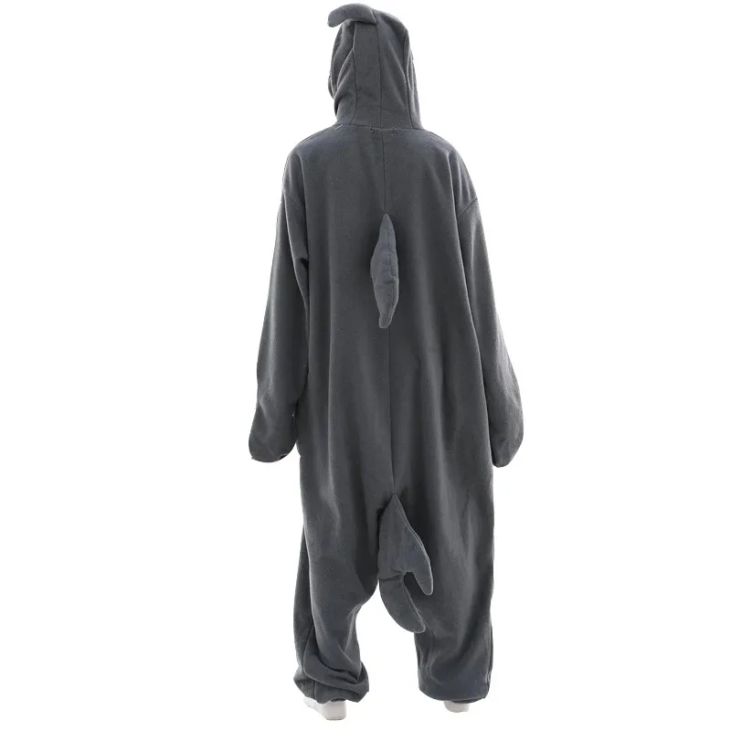 الراكون Kigurumi القرش للجنسين الحيوان الصوف الكبار نيسيي بوي عيد الميلاد تأثيري بيجامة الشتاء