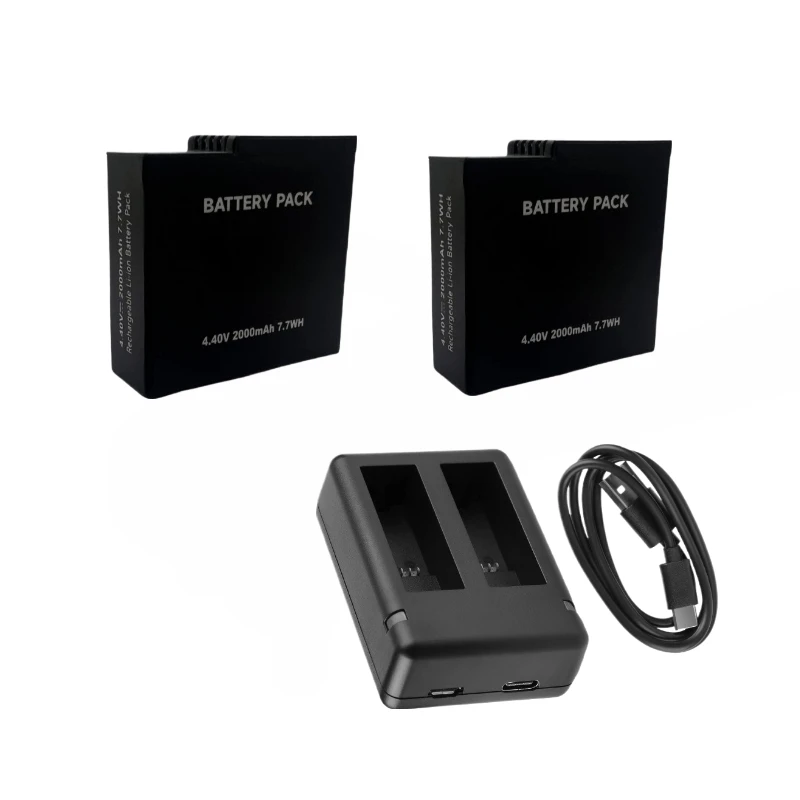 4.4V 2000mAh Camera Battery For Insta360 Ace/ Pro /Pro 2 Camera With USB Type-c Charger High Quality