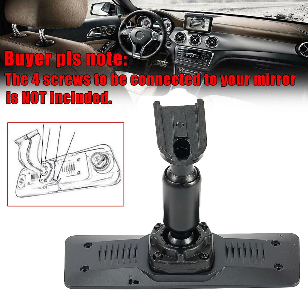 Interior Rear View Mirror Back Plate Panel Bracket For Car DVR Universal Tachograph Mounting Arm Bracket With 4x Screws