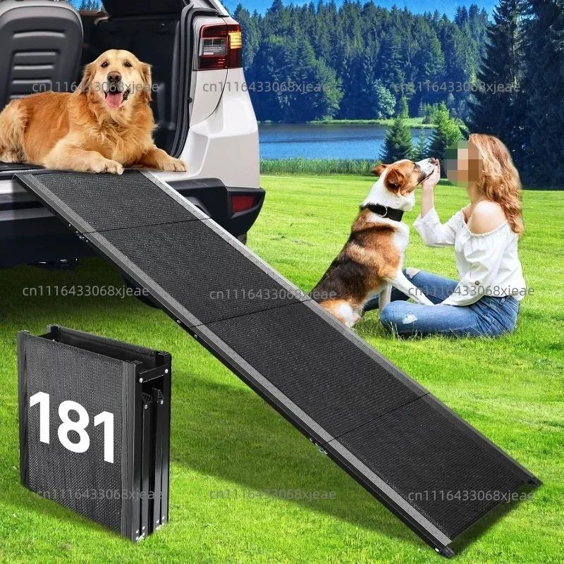 Super Long Dog Boarding Ramp Four-fold Outdoor Felt Pet Climbing Ladder Car Dog Getting on And Off Ramp Stairs