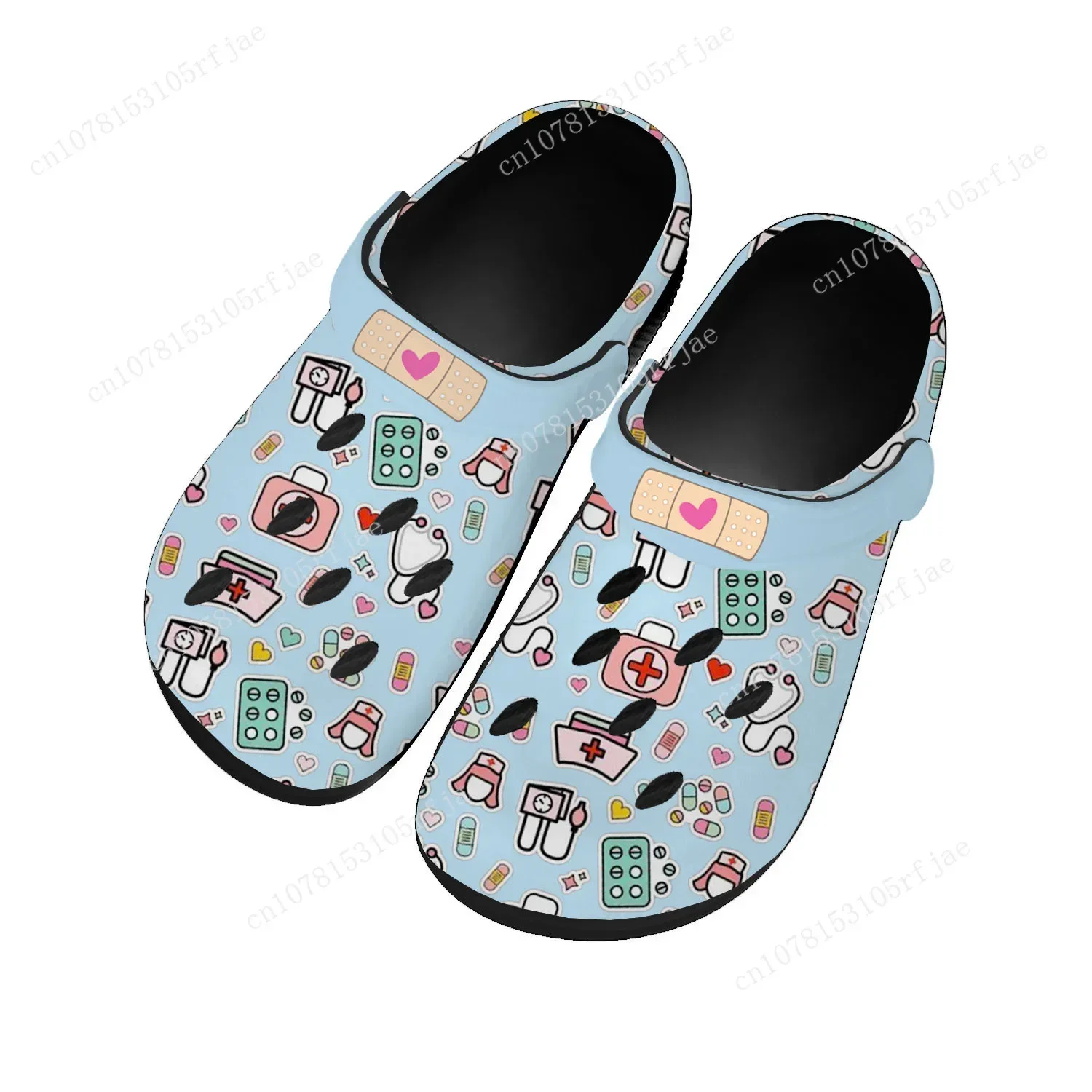 

Hospital Medical Nurse Print Home Clogs Mens Womens Youth Boys Girls Sandals Garden Bespoke Custom Shoes Beach Hole Slippers