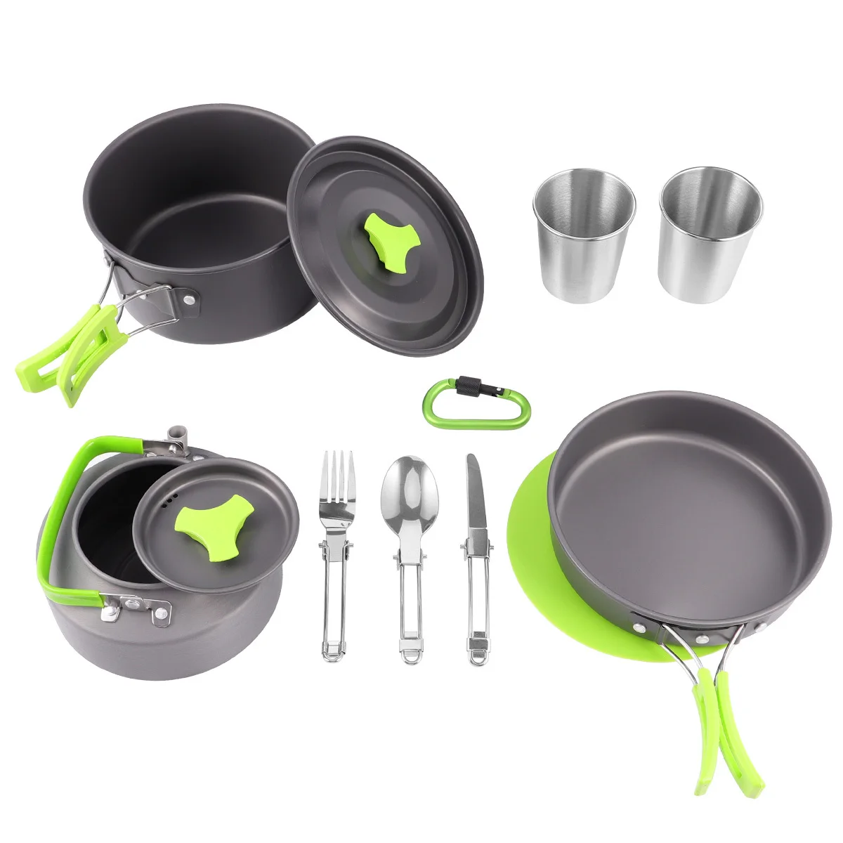 

Camping Cookware Kitchen Accessories Cooking Tool Portable Cookset Equipment Suite