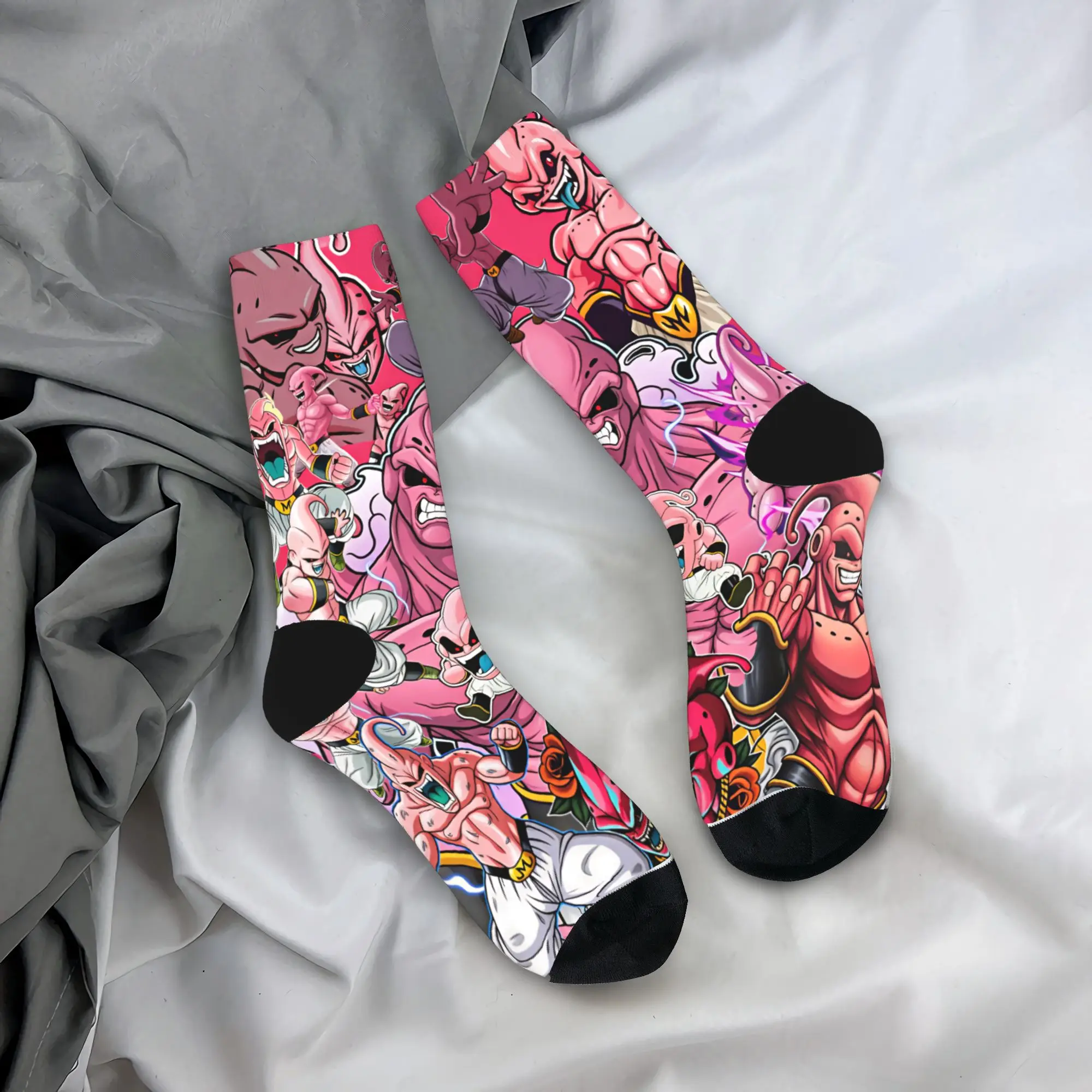 Women Men Socks Pinks Monster  Dragon-Balls Stockings Autumn Vintage Medium Soft Socks Graphic Outdoor Non Slip Socks