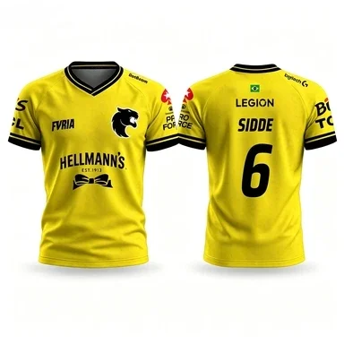 2026 Hot Gaming Men's T-Shirt, CS2 Team Training Jersey Furia, 3D Printed Men's Uniform, Short-Sleeve Fallen T-Shirt