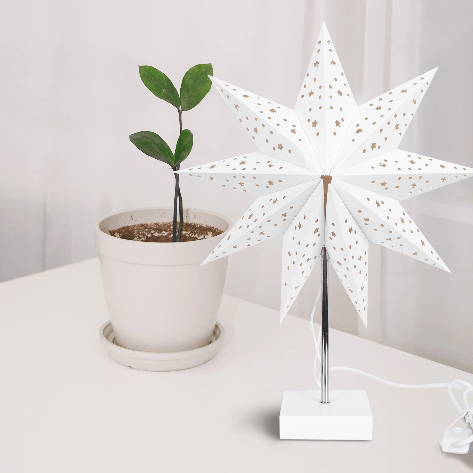

Christmas Lamp Warm Festival Party Decorative Paper Hanging nament Safe Material Bedside Light Creative Design