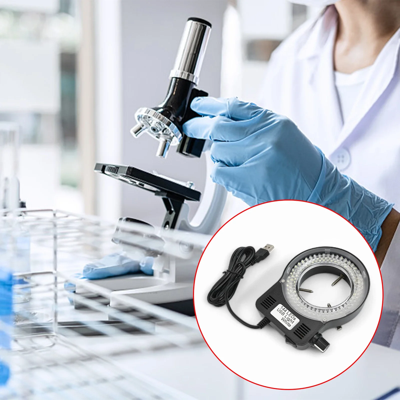 Flexible Brightness Control USB LED Microscope Lamp with 72/144 LEDs Perfectly Suited for Automation Equipment Use