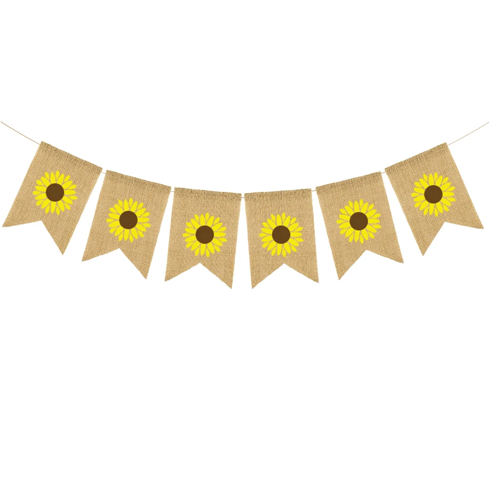 

Hawaii Banner Linen Dovetail Shape Summer Party Garland Burlap Banner Hawaii Party Supplies Decoration