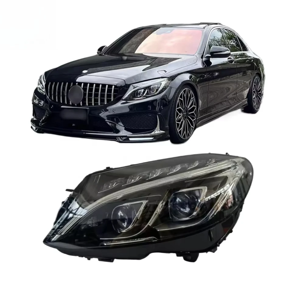 

For W205 LED Dual Lens Headlamp Pair - Direct Factory High-Quality Front Left & Right Headlights