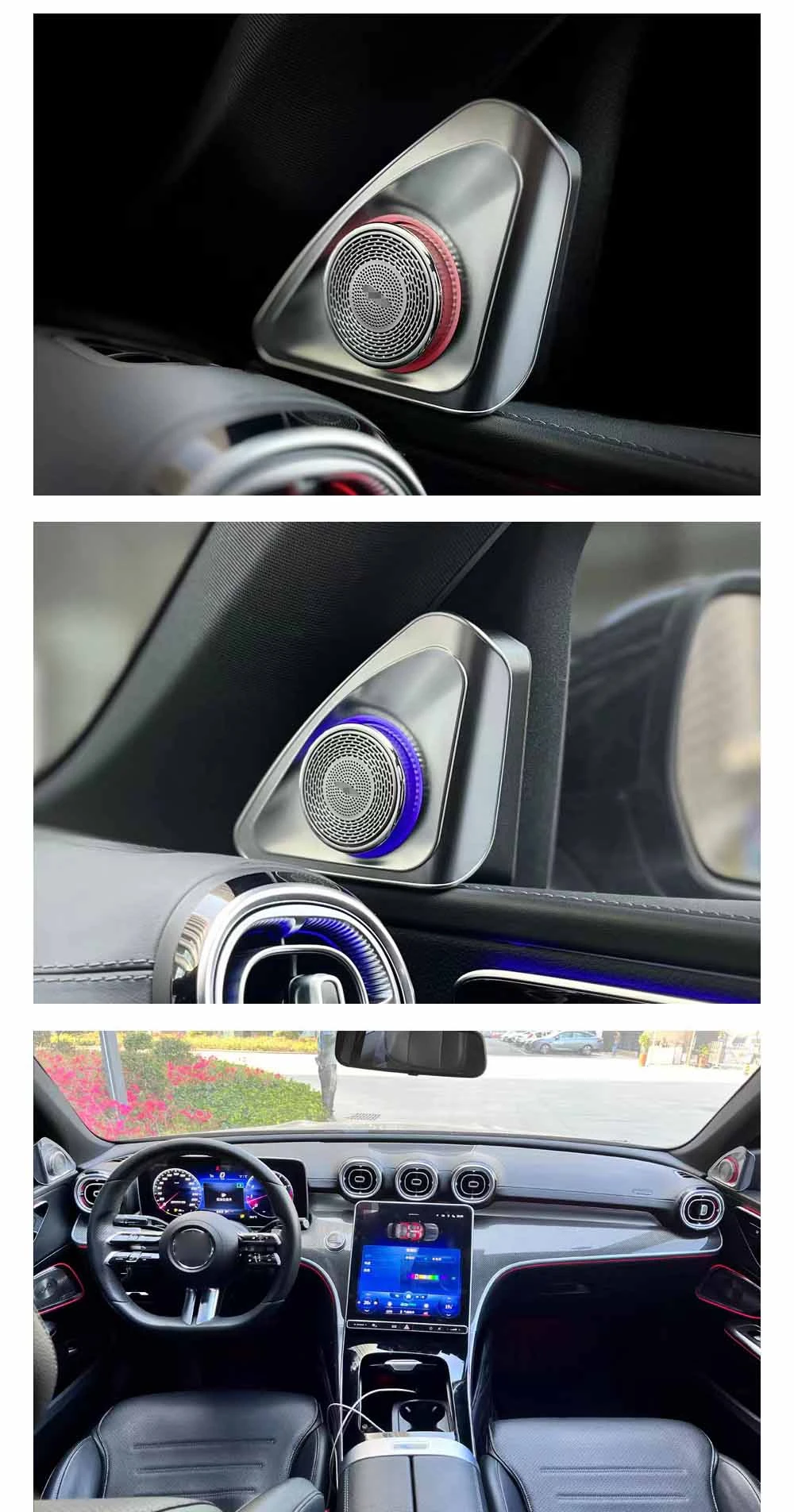 de Symphomy LED GLC X253 Car Interior Ambient Light For C Class W205 Atmosphere Strip Decoration Accessoriescustom