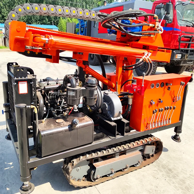

Customized High Quality Crawler Water Well Drilling Rig 200m Diesel Hydraulic Rotary Flexible Efficient Drilling Machine
