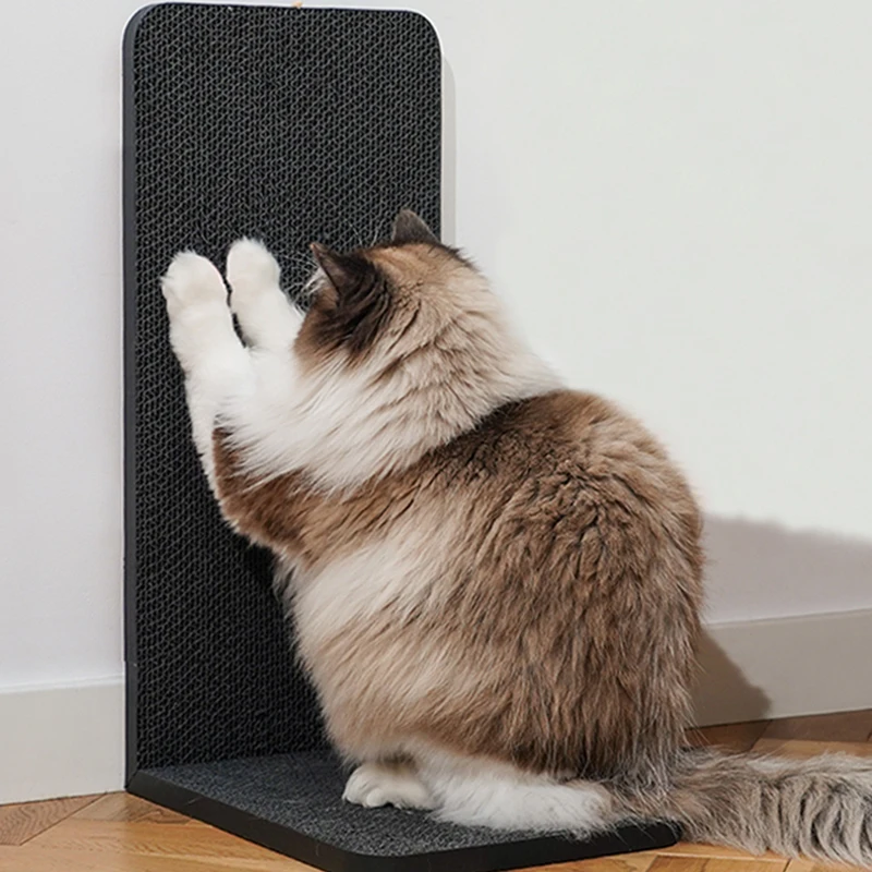 Cats Scratchs Boards Wear-Resistant And Non-Dandruff L-Type Vertical Toys Attached To The Wall Cat Claw Board Scratch Less Odor