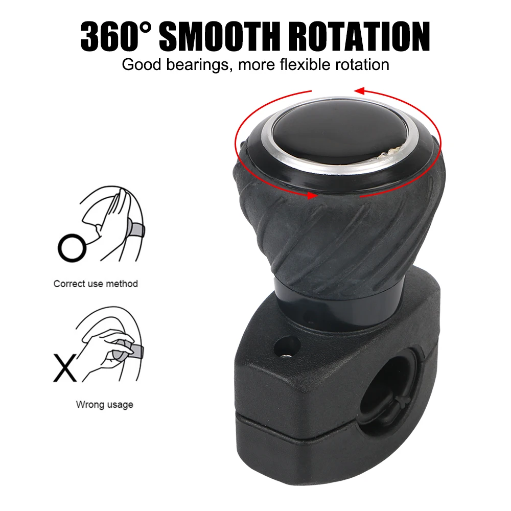 Car Steering Wheel Booster Spinner Knob Labor Saving Truck Tractor Forklift 360 Degree Grip Ball Turning Hand Control Auto Parts