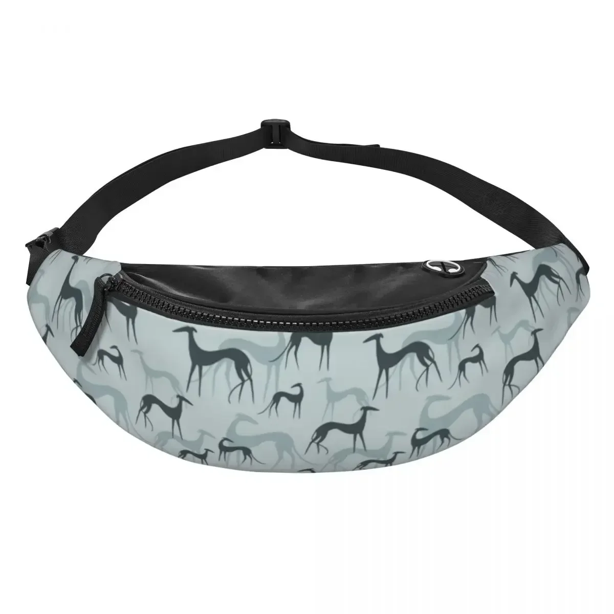 موضة السلوقي Galgos الكلب حزمة مراوح الرجال النساء الوبت البصر Crossbody الخصر حقيبة لتشغيل الهاتف المال الحقيبة