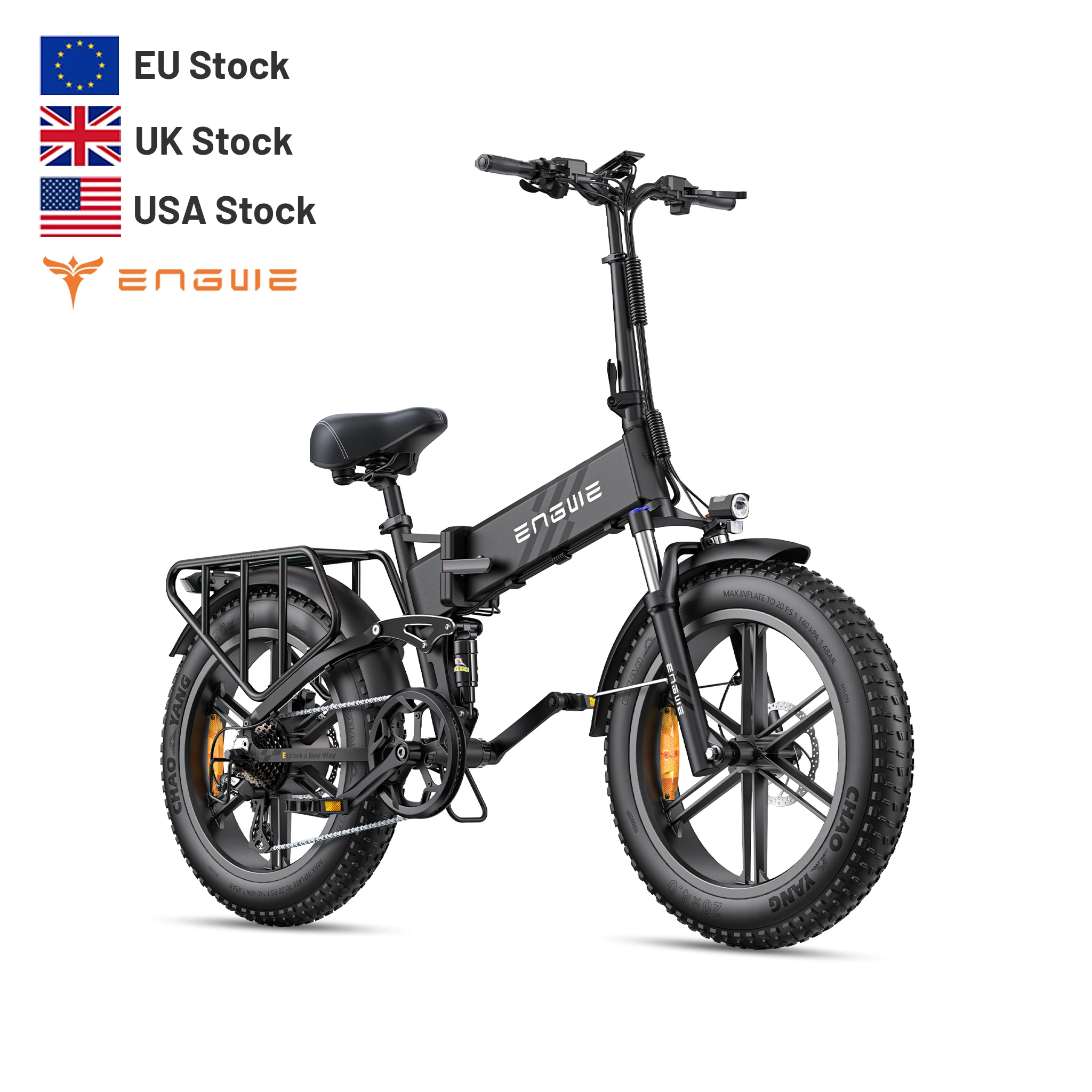 

For ENGWE Engine Pro 2.0 Electric Bicycle For Adults 20-Inch Fat Tire Hybrid Bike With 52V 16Ah 250W Rear Hub Motor