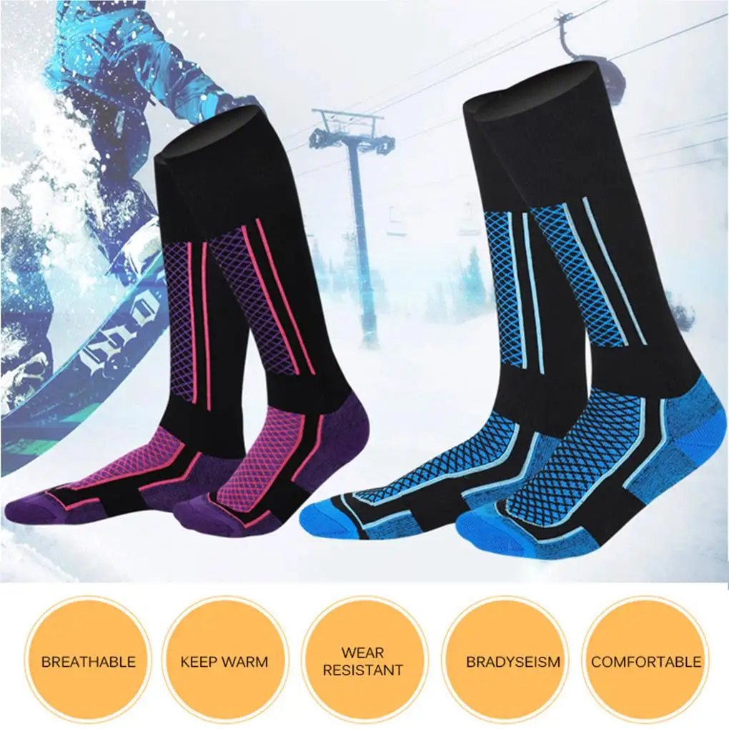 1 Paar Ski socken Winter liefert Fuß wärmer Unisex grau Erwachsenen Wärme