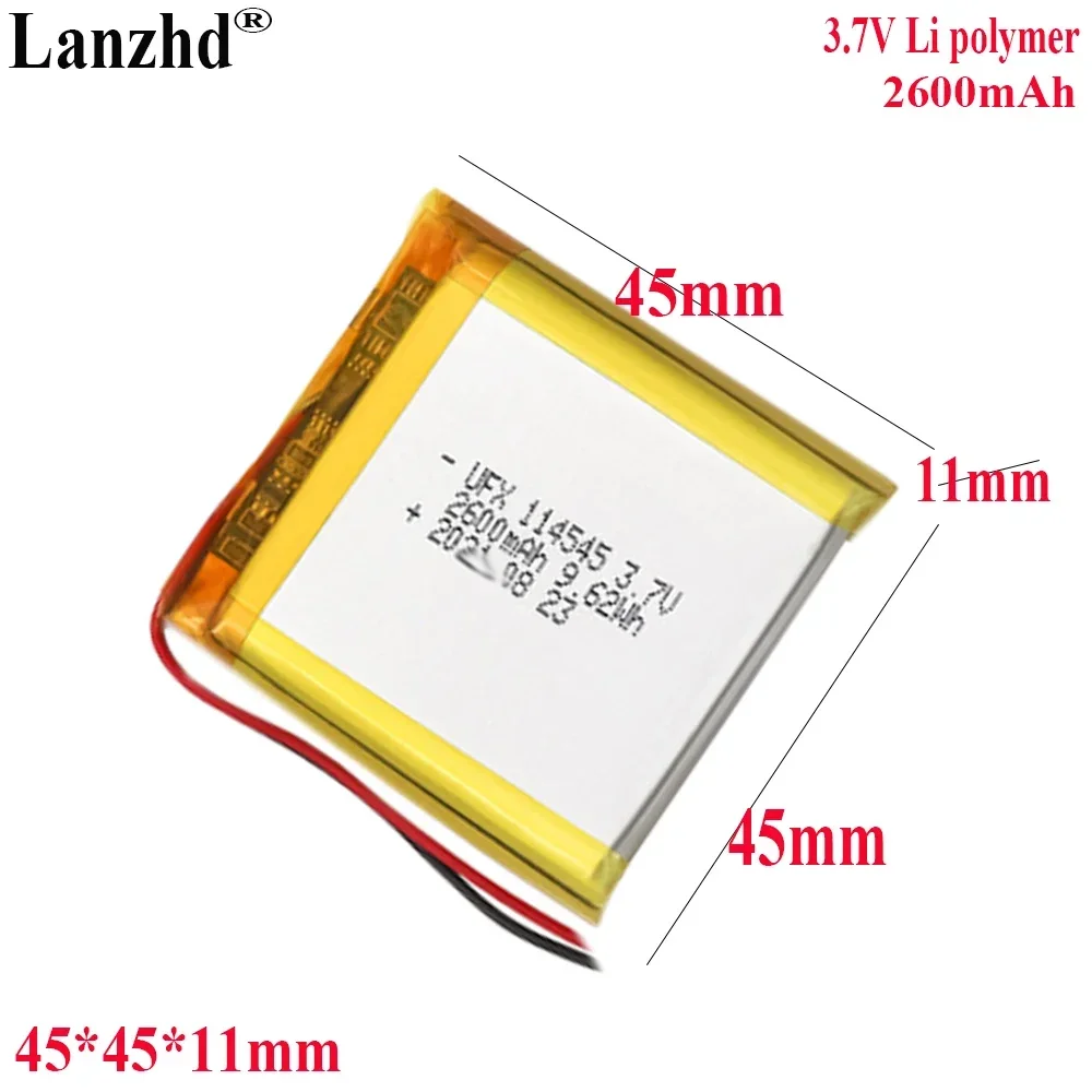 3.7V Li Lithium Polymer Battery 2600mah For Bluetooth speaker Air purifier GPS stick light toy digital Battery beauty instrument