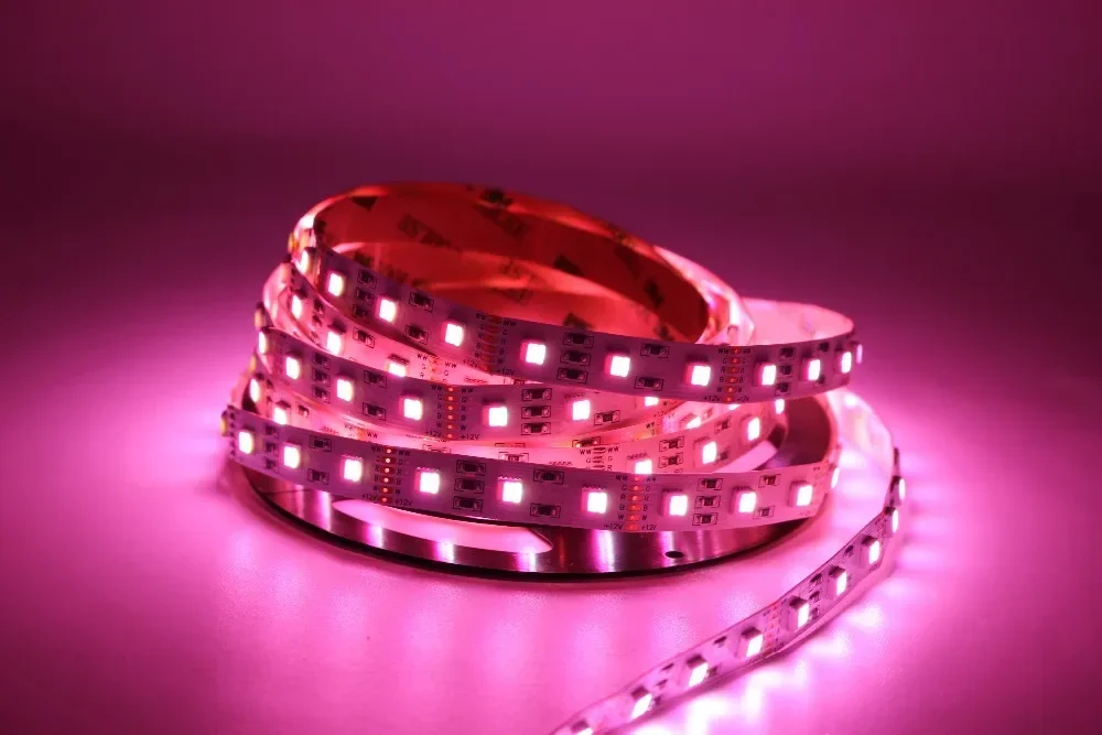 12V 24V 48V 5050 RGBCCT LED Strip RGB White+Warm White,5 Color in 1 LED Chip,60/96/112 LED/M IP20 IP65 IP67 Waterproof LED Tape